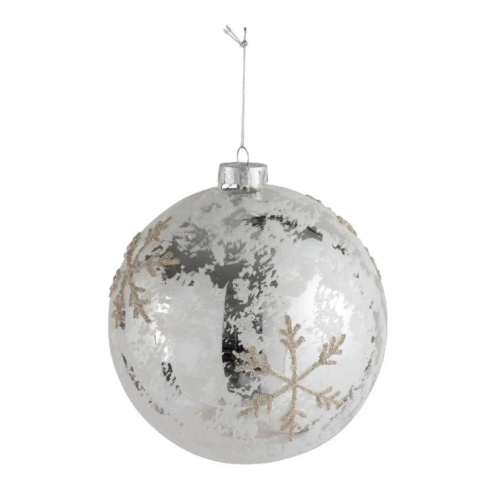 Vánoční baňka J-Line Silvery, ⌀ 15 cm v:1132856