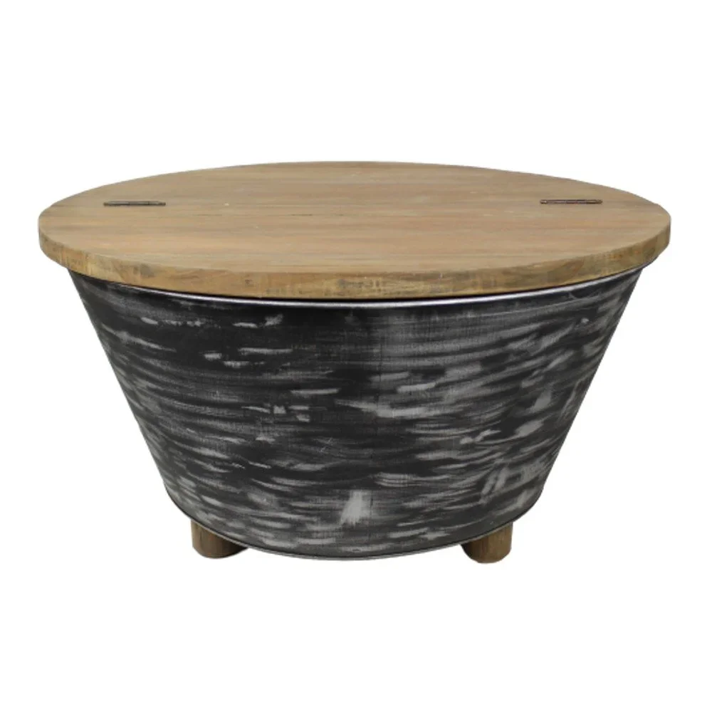 Odkládací stolek z teakového dřeva HSM Collection Baskom, ⌀ 80 cm v:929716