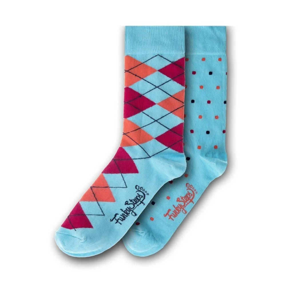 Sada 2 párů ponožek Funky Steps Caro, velikost 39 – 45 v:1157136