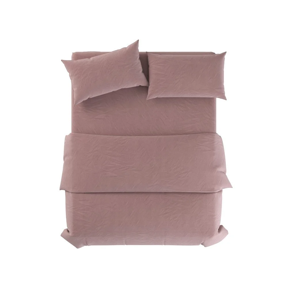 Starorůžové lněné povlečení na jednolůžko 135x200 cm Blush – Native Natural v:1826238