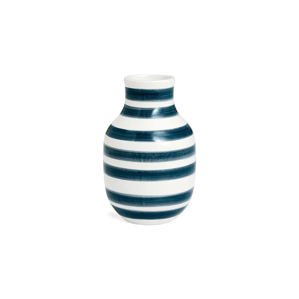 Šedo-bílá kameninová váza Kähler Design Omaggio, výška 12,5 cm v:1301454