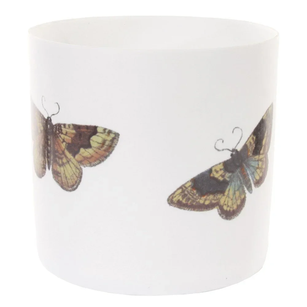Porcelánový květináč s hnědými motýly SHISHI Butterfly, výška 12,5 cm v:816986
