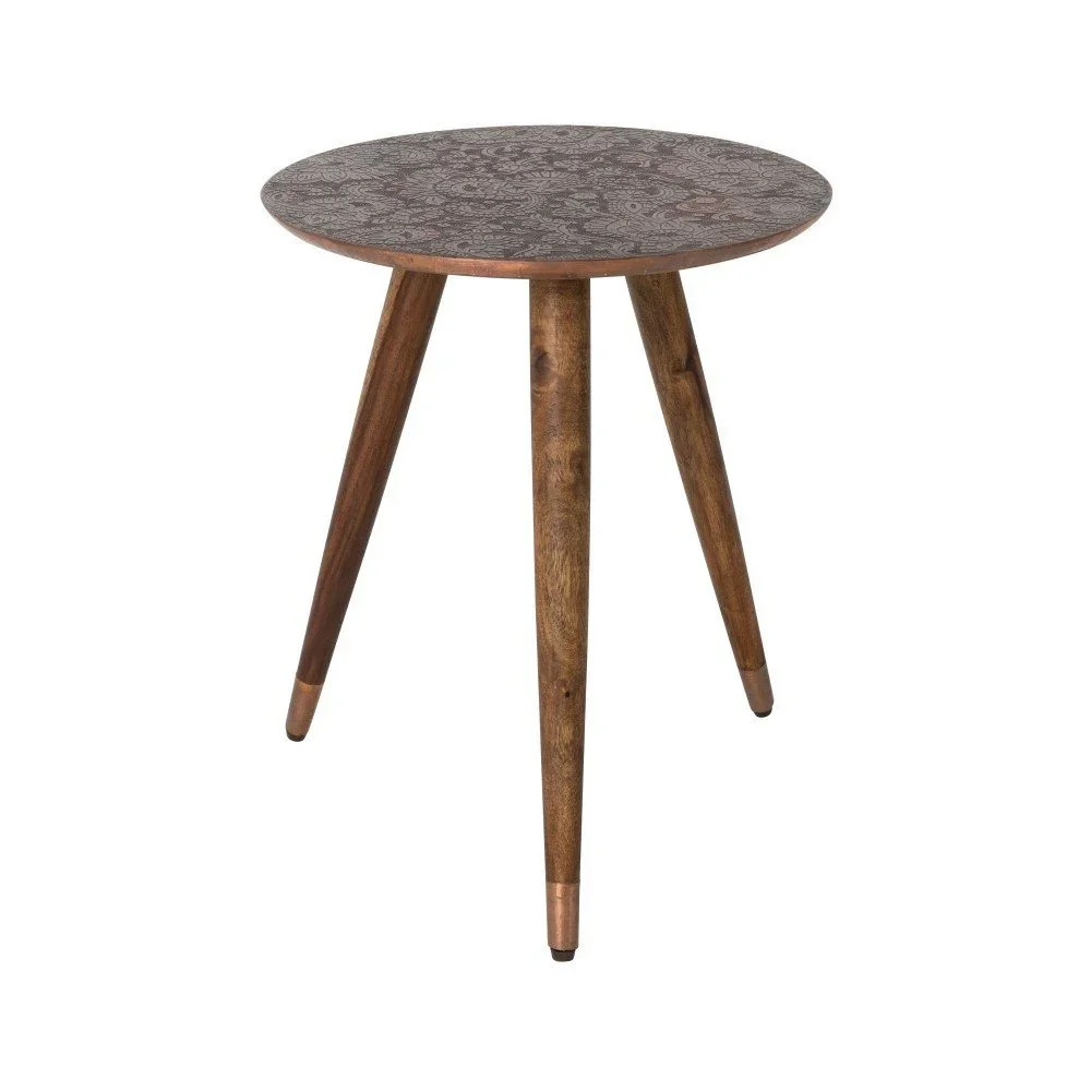 Měděný odkládací stolek Dutchbone Bast, ⌀ 40 cm v:1045506