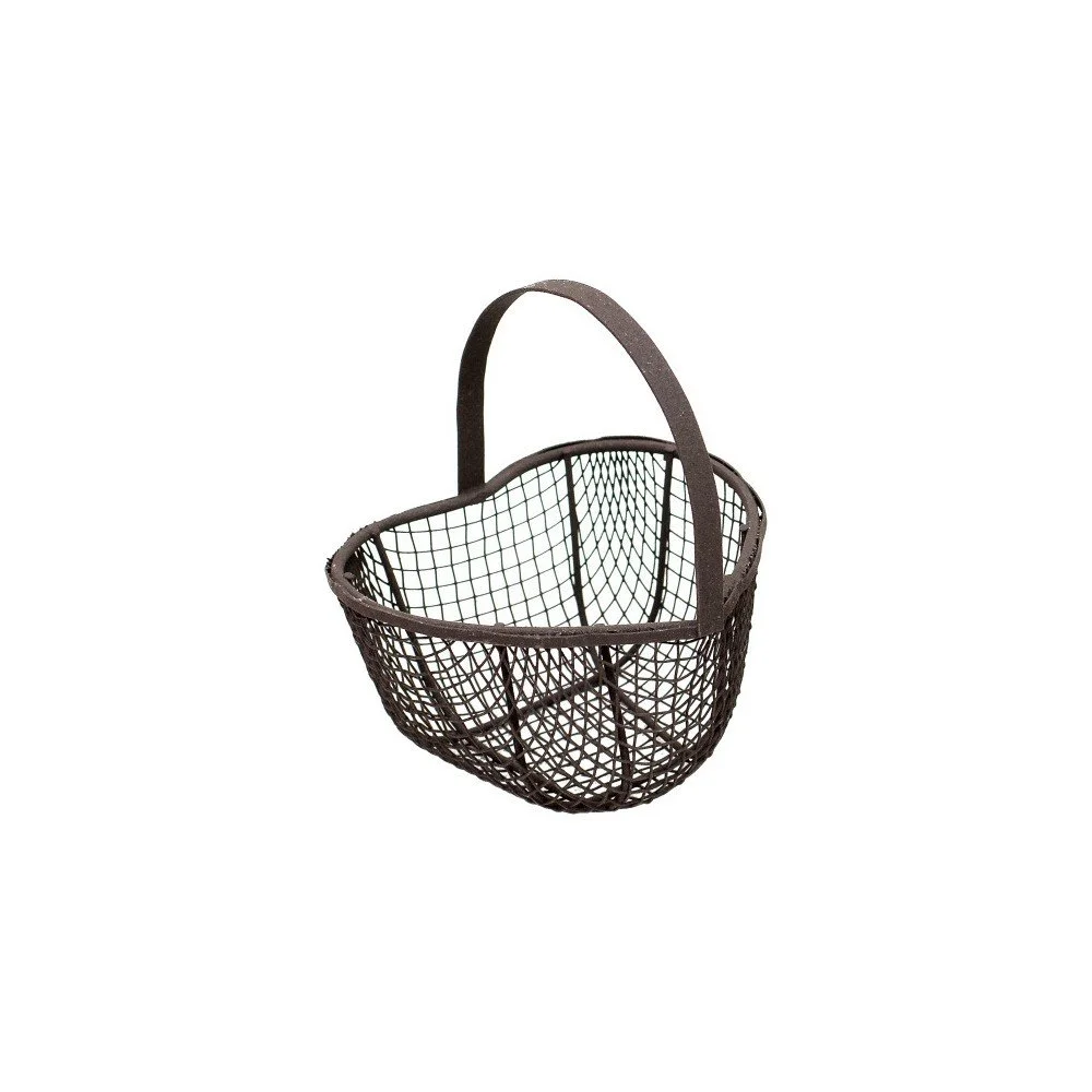 Černý kovový košík Esschert Design Sweetheart v:1149300