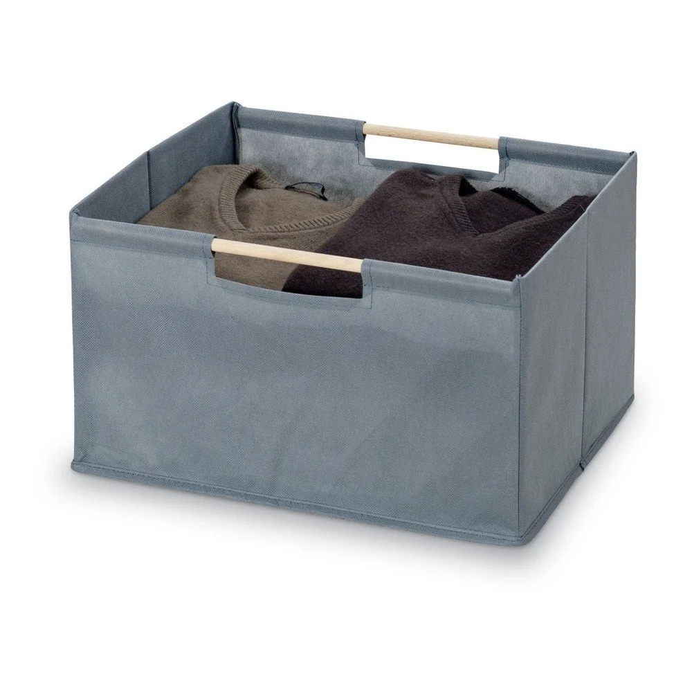Šedý úložný box Domopak Saket, délka 38 cm v:986300