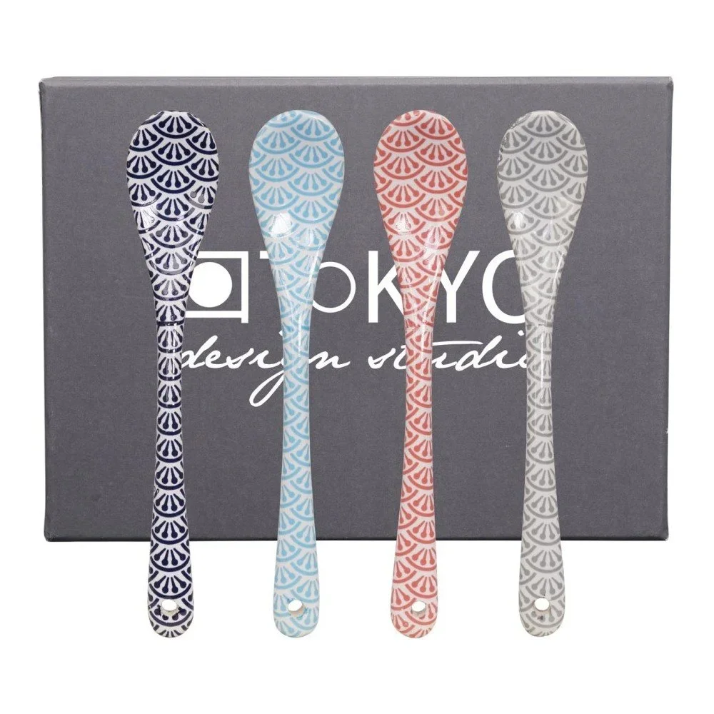 Sada 4 porcelánových lžiček Tokyo Design Studio Shiki v:825860