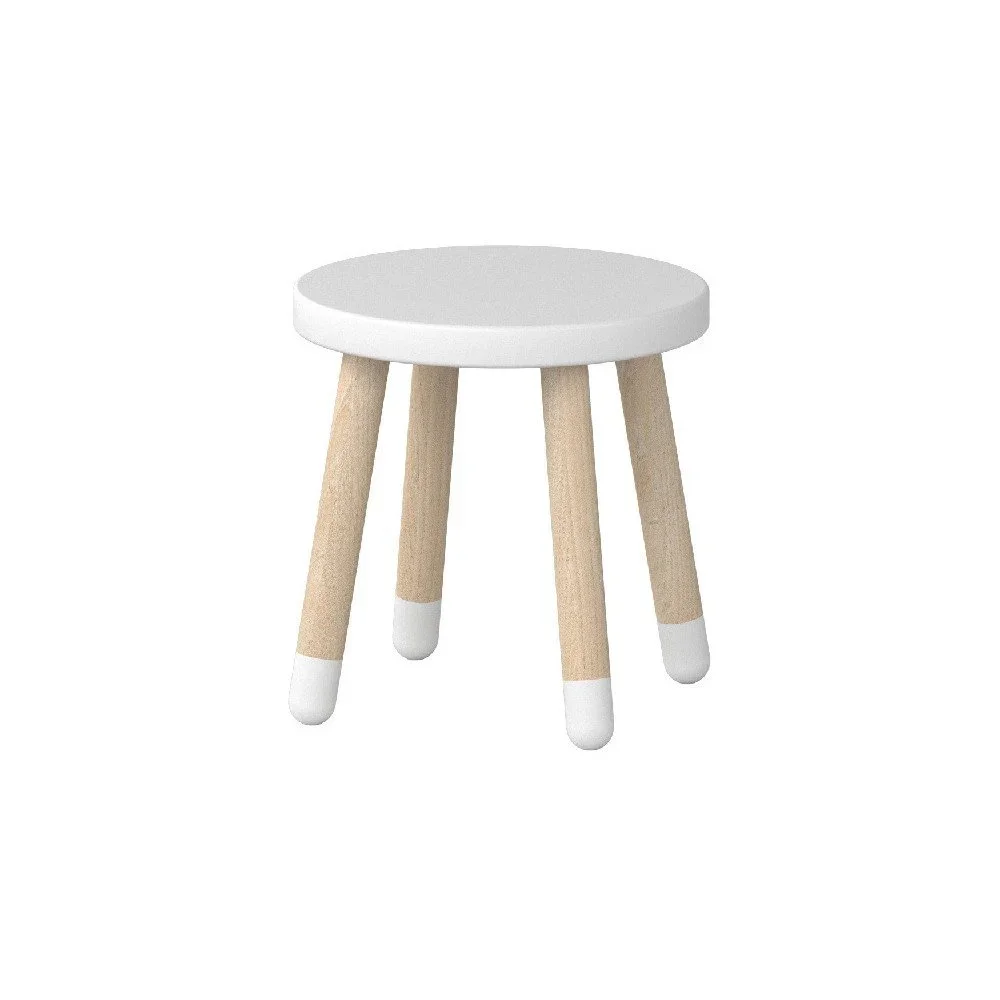 Bílá dětská stolička Flexa Dots, ø 30 cm v:1290744