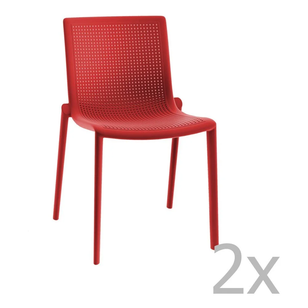 Sada 2 červených zahradních židlí Resol Beekat Simple v:1237118