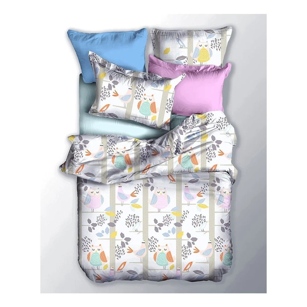 Povlečení z mikrovlákna na jednolůžko DecoKing Basic Sowa, 155 x 220 cm v:1185944