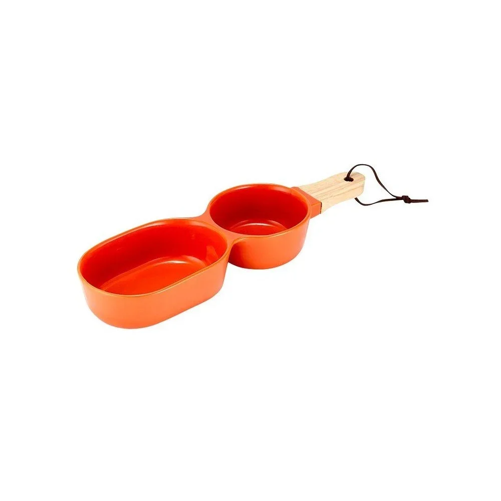 Oranžová dvojitá servírovací porcelánová miska Ladelle Classic v:958072