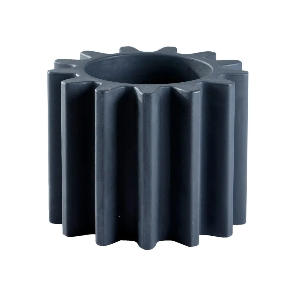 Černý květináč/stolička Slide Gear, 55 x 43 cm v:848882