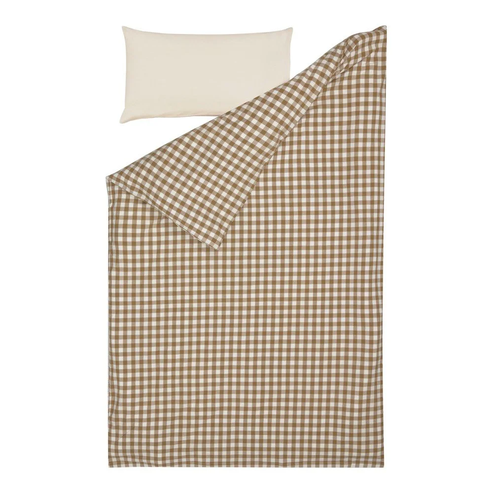 Bavlněné dětské povlečení do postýlky s prostěradlem 70×120 cm Indalina – Kave Home v:1512990 Bavlněné dětské povlečení do postýlky s prostěradlem 70×120 cm Indalina – Kave Home v:1512990