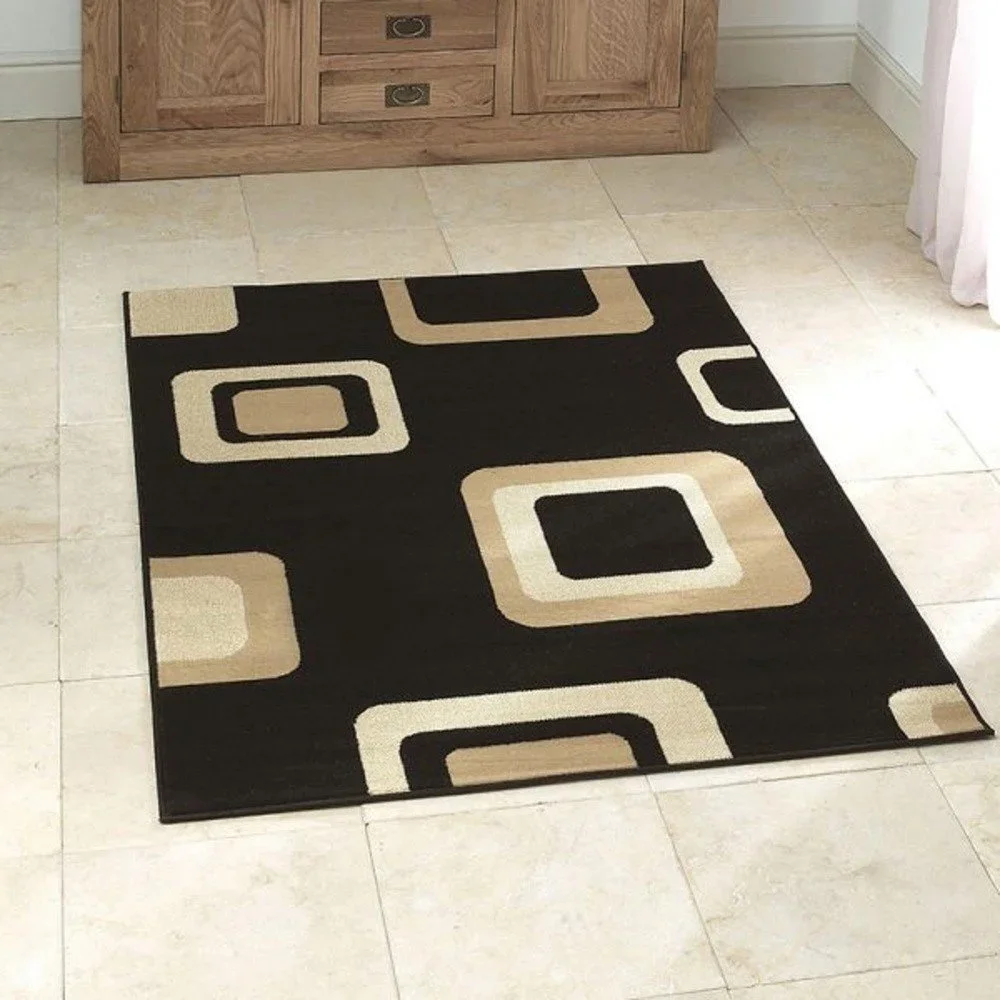 Černý koberec Think Rugs Diamond, 60 x 115 cm v:771578
