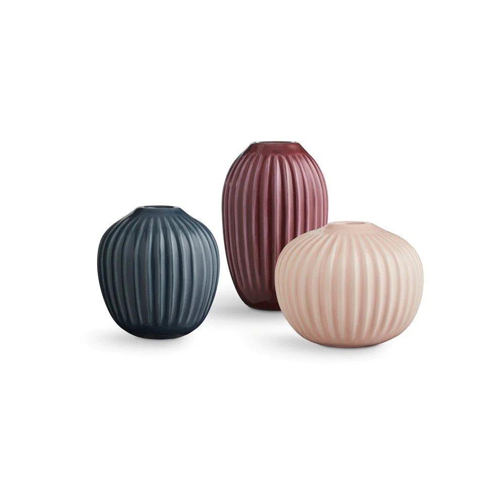 Sada 3 miniaturních kameninových váz Kähler Design Hammershoi Miniature Warm Palette v:892838