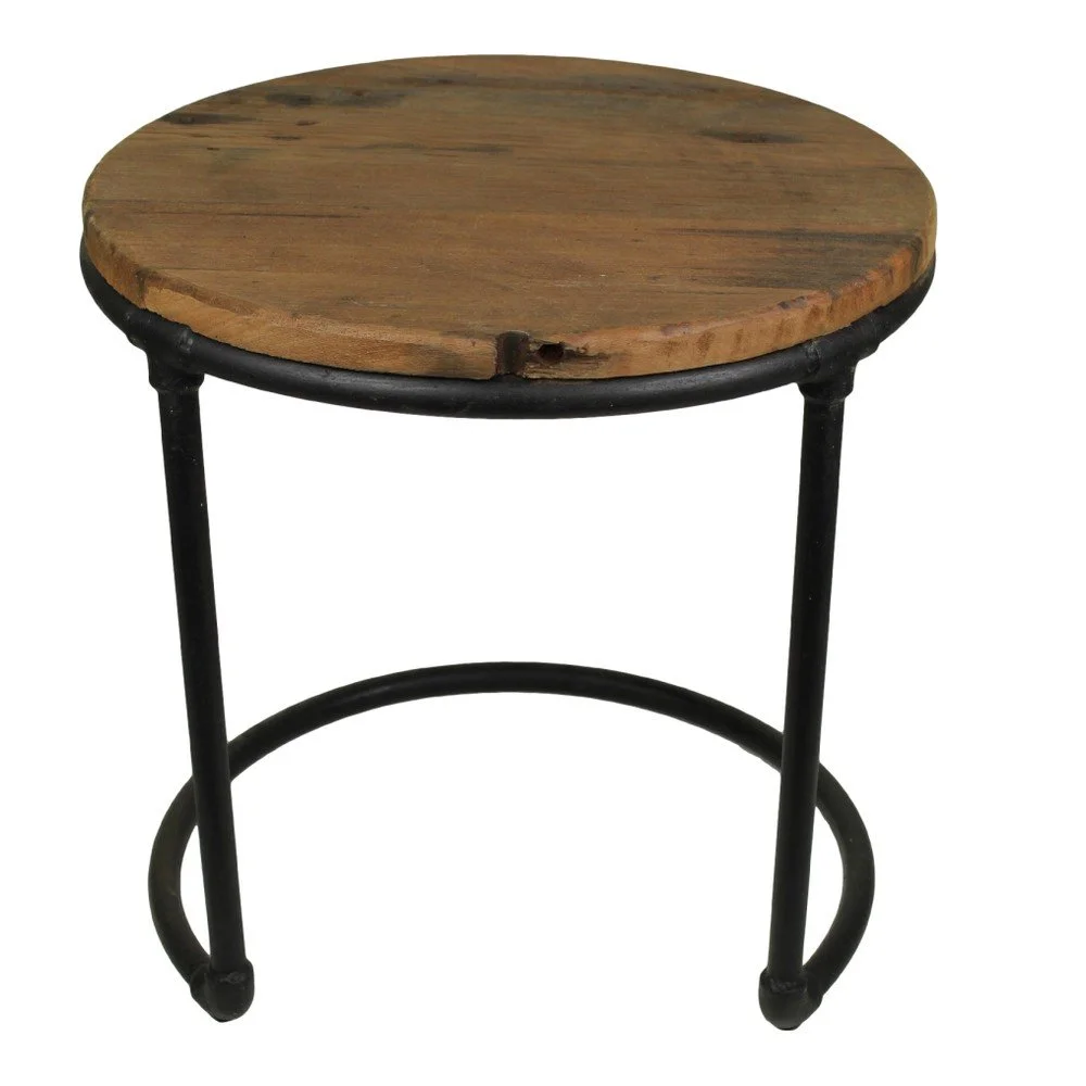 Odkládací stolek z teakového dřeva HSM Collection Amanda, ⌀ 45 cm v:929818
