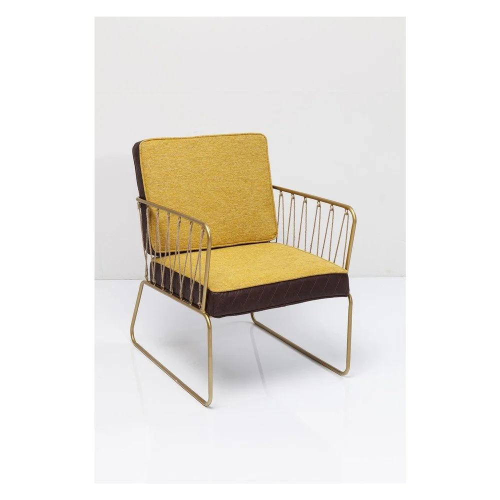 Černo žluté křeslo Kare Design String v:1363321