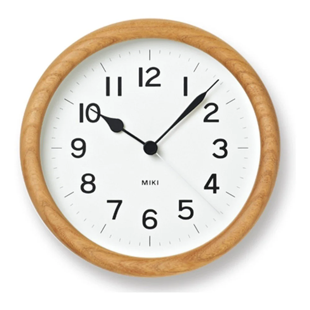 Stolní a nástěnné hodiny s dřevěným rámem Lemnos Clock, ⌀ 14,8 cm v:864682