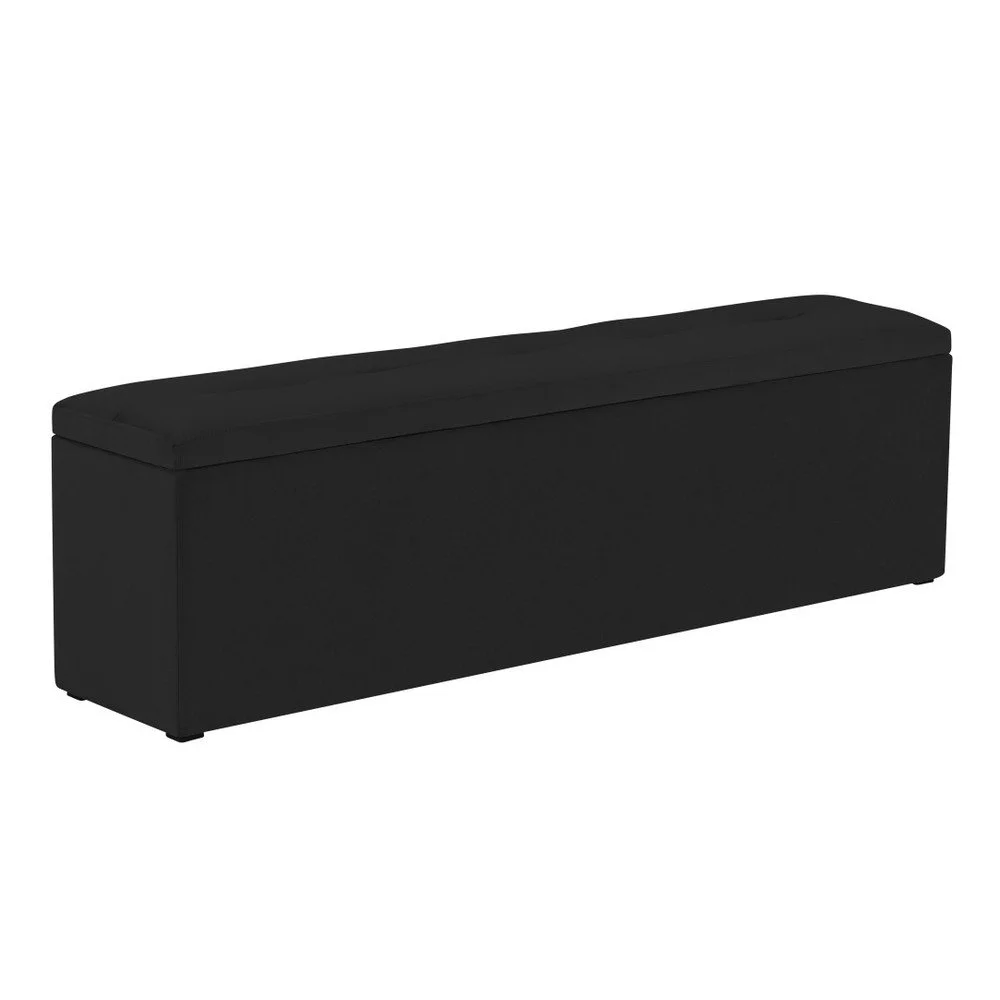 Černý otoman k posteli s úložným prostorem Kooko Home, 47 x 160 cm v:1086600