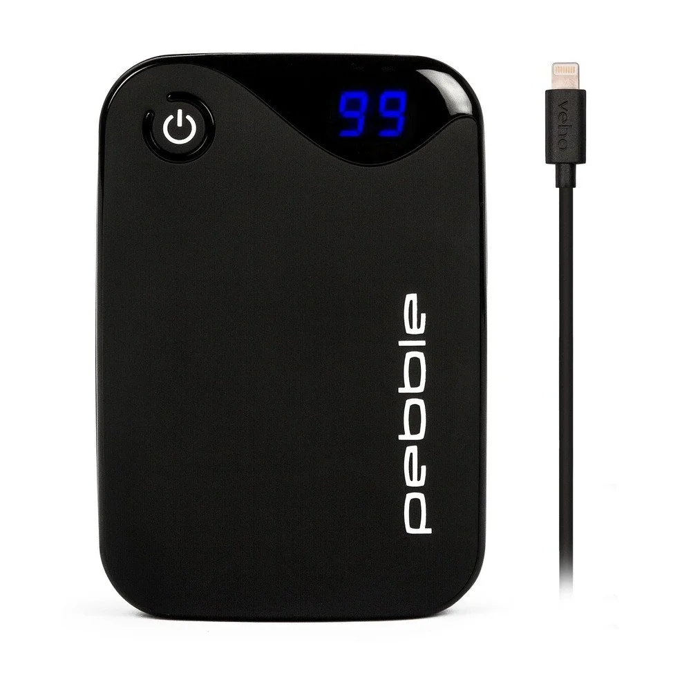 Chytrá černá nabíječka na cesty Veho Pebble P-1 Portable Powerbank 10 Pro, 10 400 mAh v:1021026