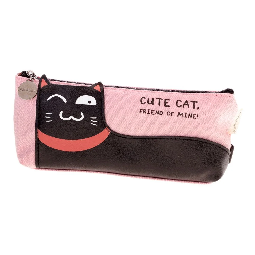 Růžový penál Languo Lazy Cat v:689926