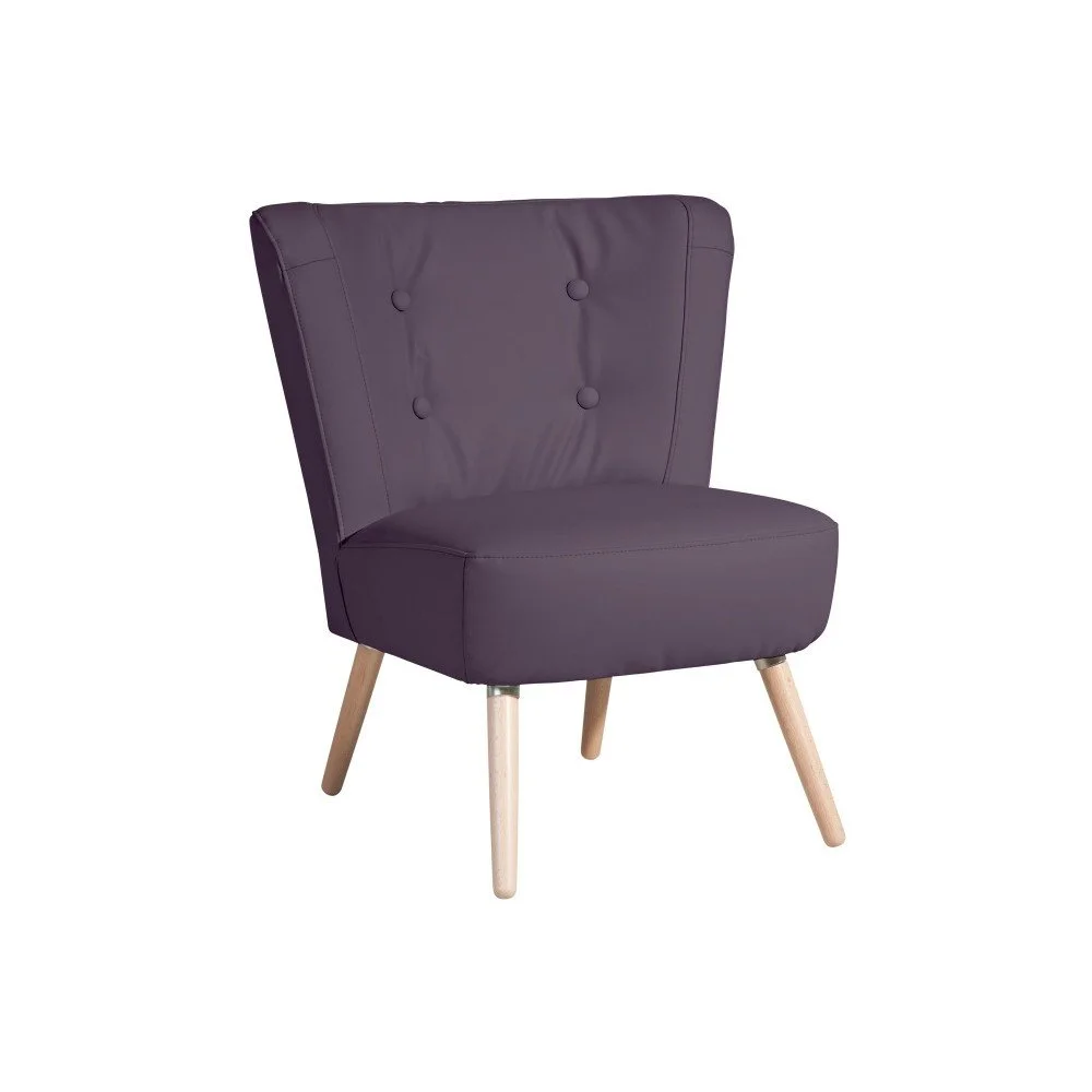 Fialové křeslo z imitace kůže Max Winzer Neele Leather Violet v:1056308
