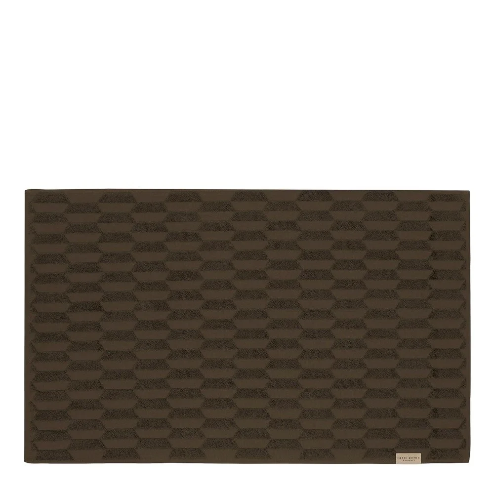 Tmavě hnědá koupelnová předložka 50x80 cm Geo – Mette Ditmer Denmark v:1530494