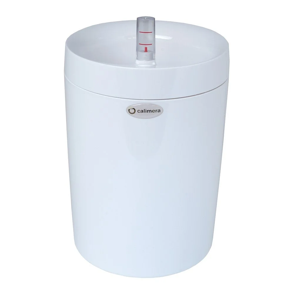 Bílý samozavlažovací květináč Plastia Calimera B2, ø 35 cm v:969712