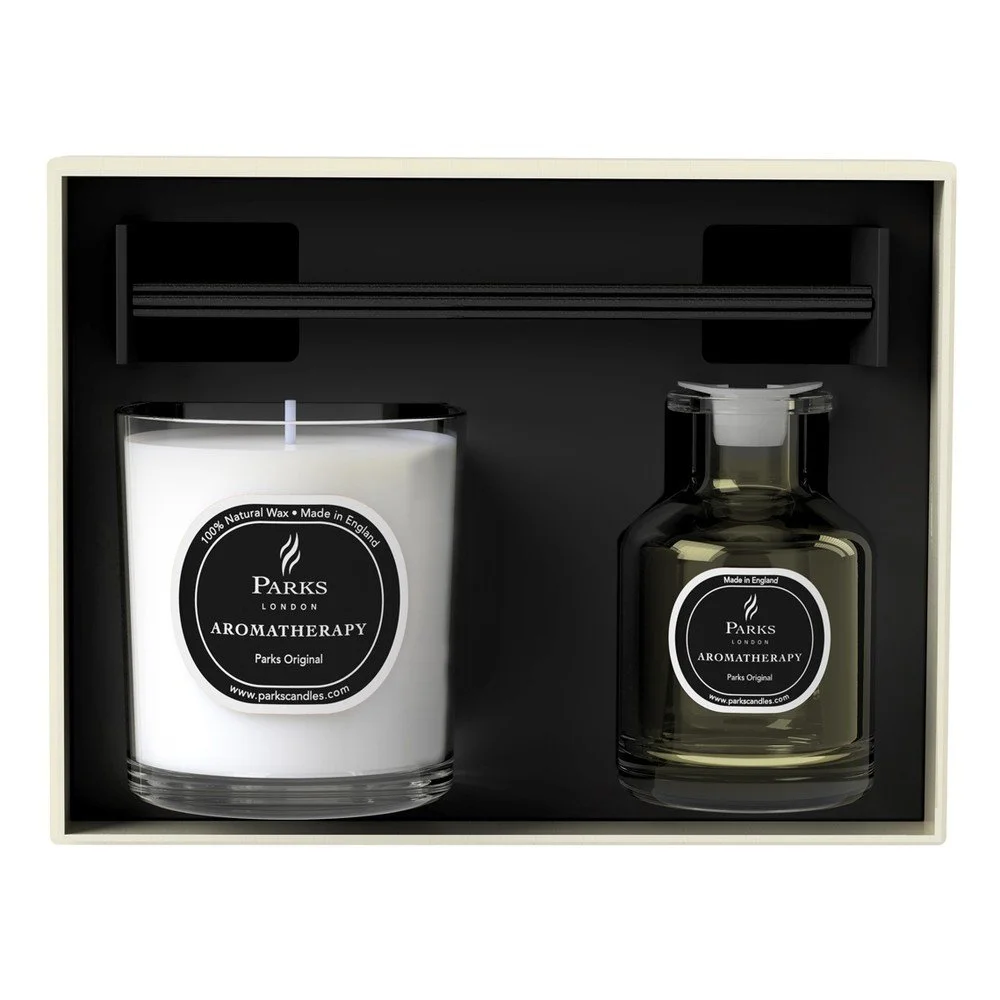 Dárková sada svíčky a difuzéru Aromatherapy, vůně Parks Original v:690878