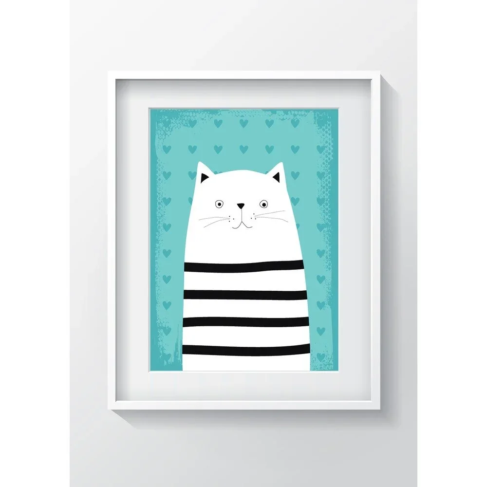 Nástěnný obraz OYO Kids Animals With Stripes Cat, 24 x 29 cm v:1300100