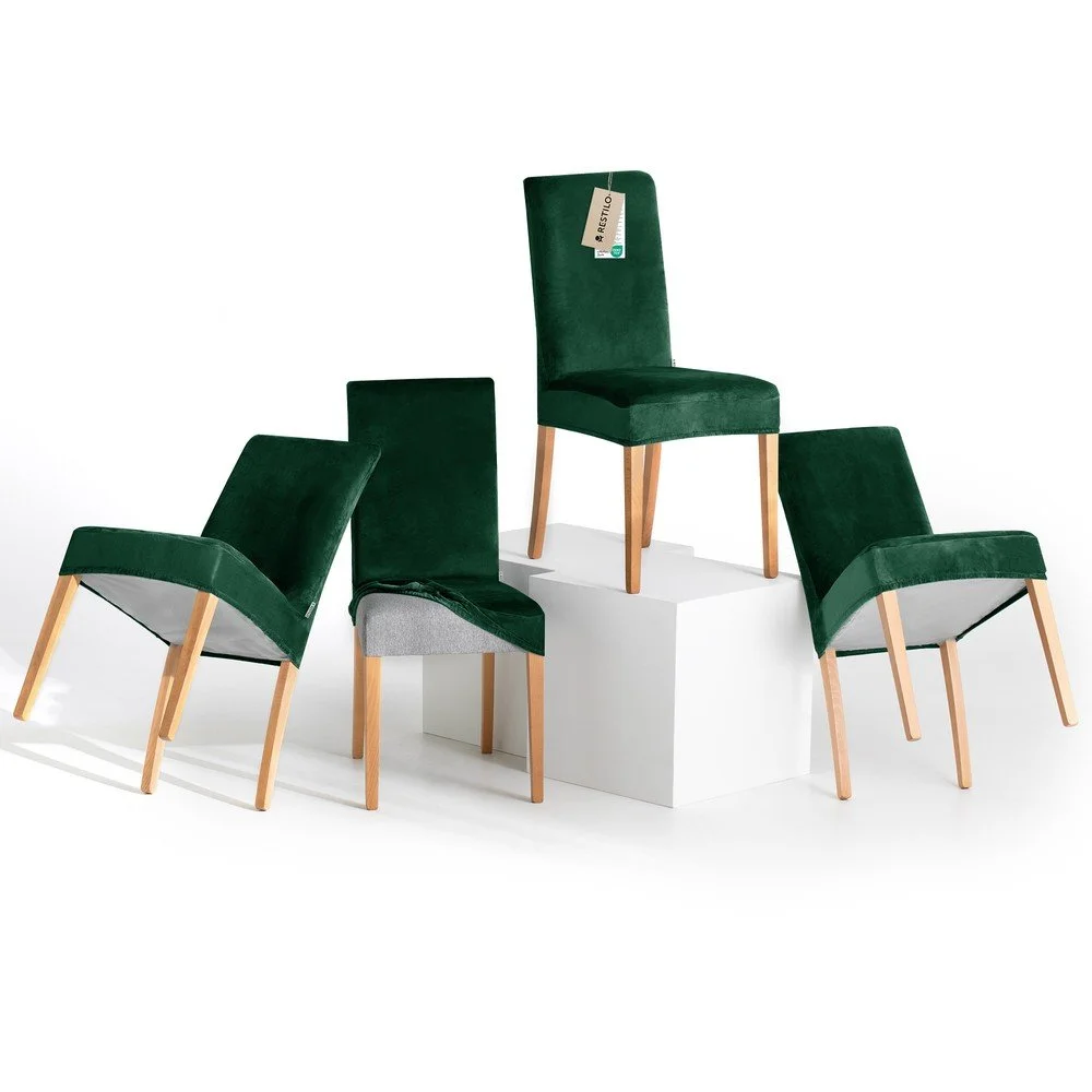 Zelené napínací potahy v sadě 4 ks na židli 48 cm Sento – Restilo v:1788940 Zelené napínací potahy v sadě 4 ks na židli 48 cm Sento – Restilo v:1788940