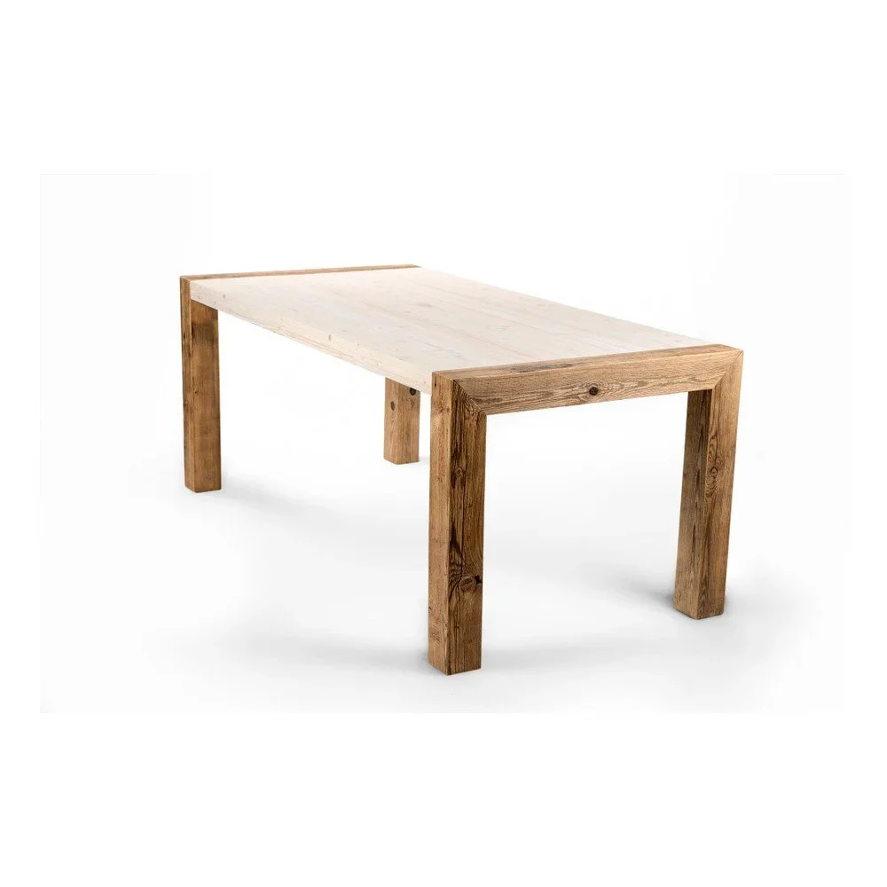 Dřevěný jídelní stůl se světlou deskou Antique Wood, délka 220 cm v:901322