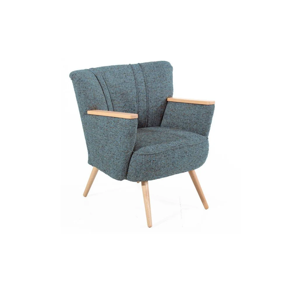 Modré křeslo Max Winzer Laurin Velvet v:904262