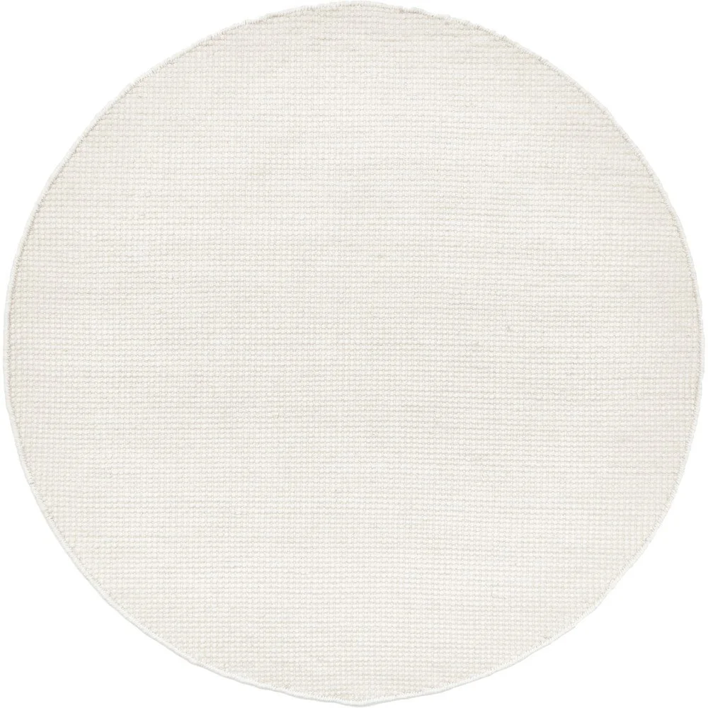 Světle béžový ručně tkaný vlněný koberec Westwing Collection Amaro, ø 140 cm v:1446192
