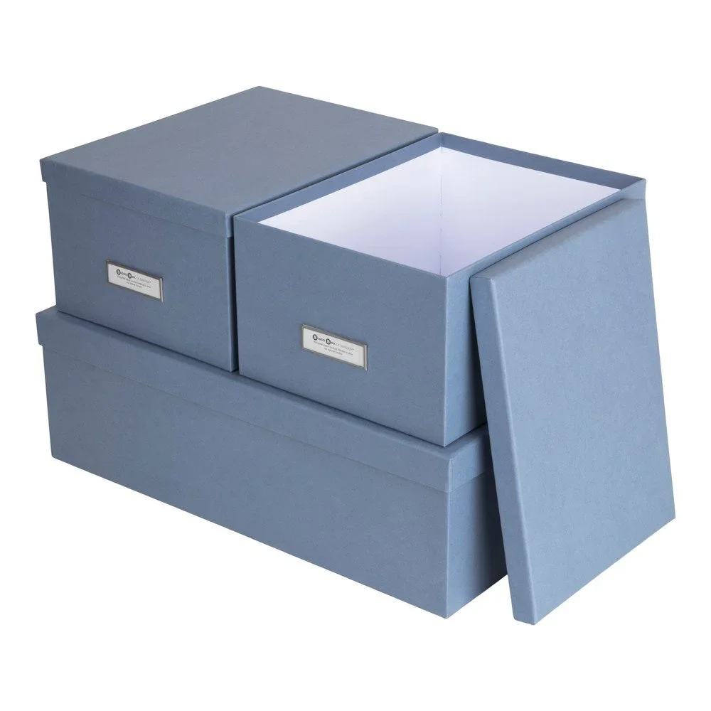 Kartonové úložné boxy s víkem v sadě 3 ks Inge – Bigso Box of Sweden v:1587890