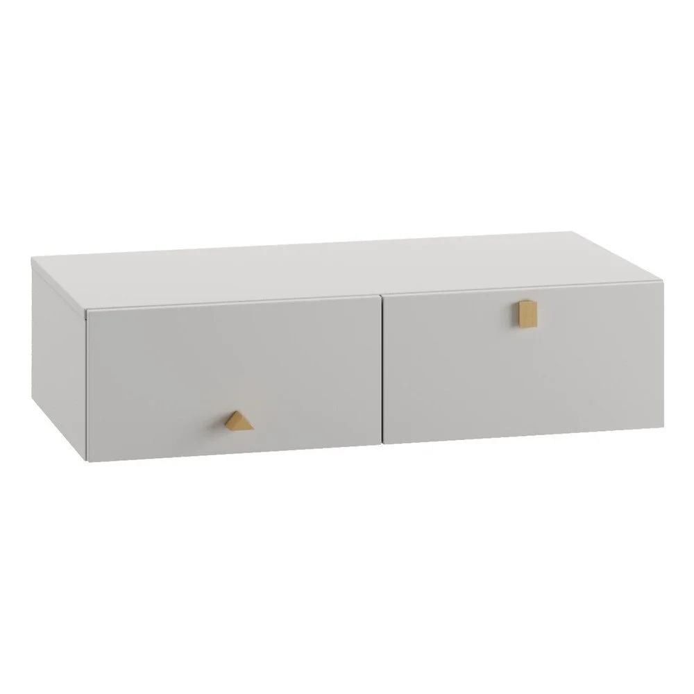 Světle šedá nízká dětská komoda 100x25 cm Cube v:1517760