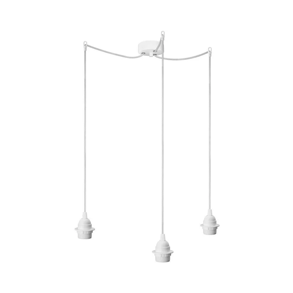 Bílé závěsné svítidlo se 3 kabely Bulb Attack Uno Staple v:723508