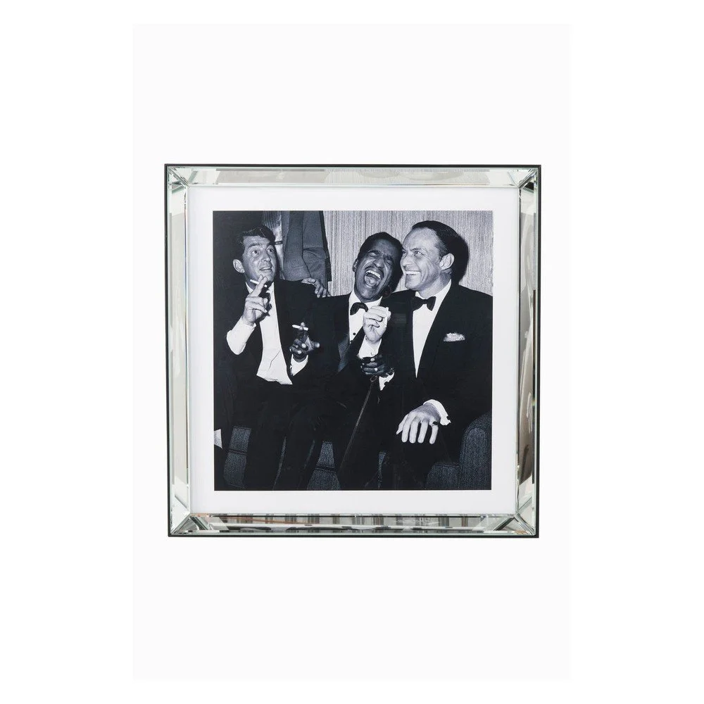 Zasklený černobílý obraz Kare Design Rat Pack, 60 x 60 cm v:1320910