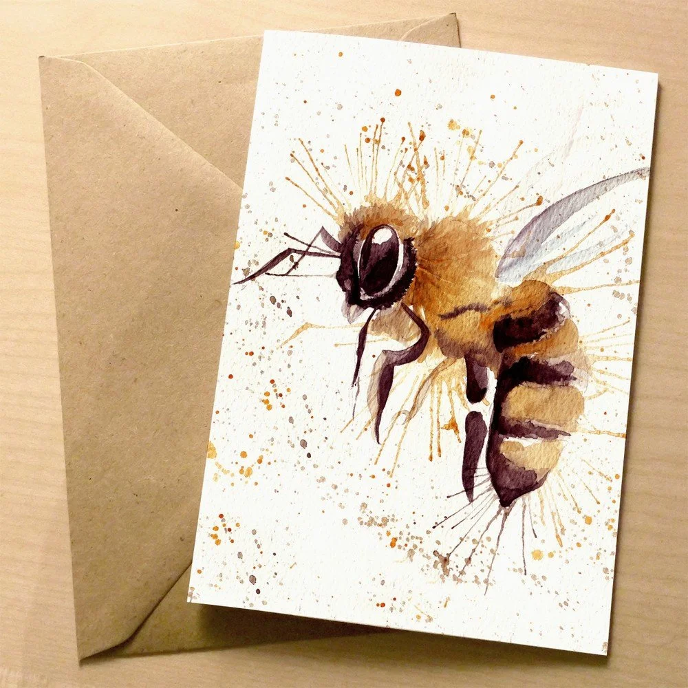 Přáníčko Wraptious Splatter Bee v:723678