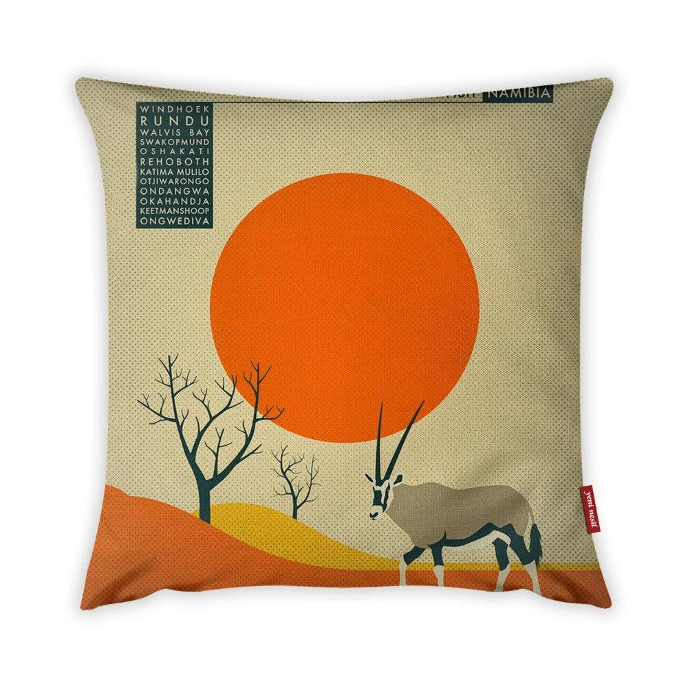 Povlak na polštář Vitaus Retreno Braun, 43 x 43 cm v:1117030