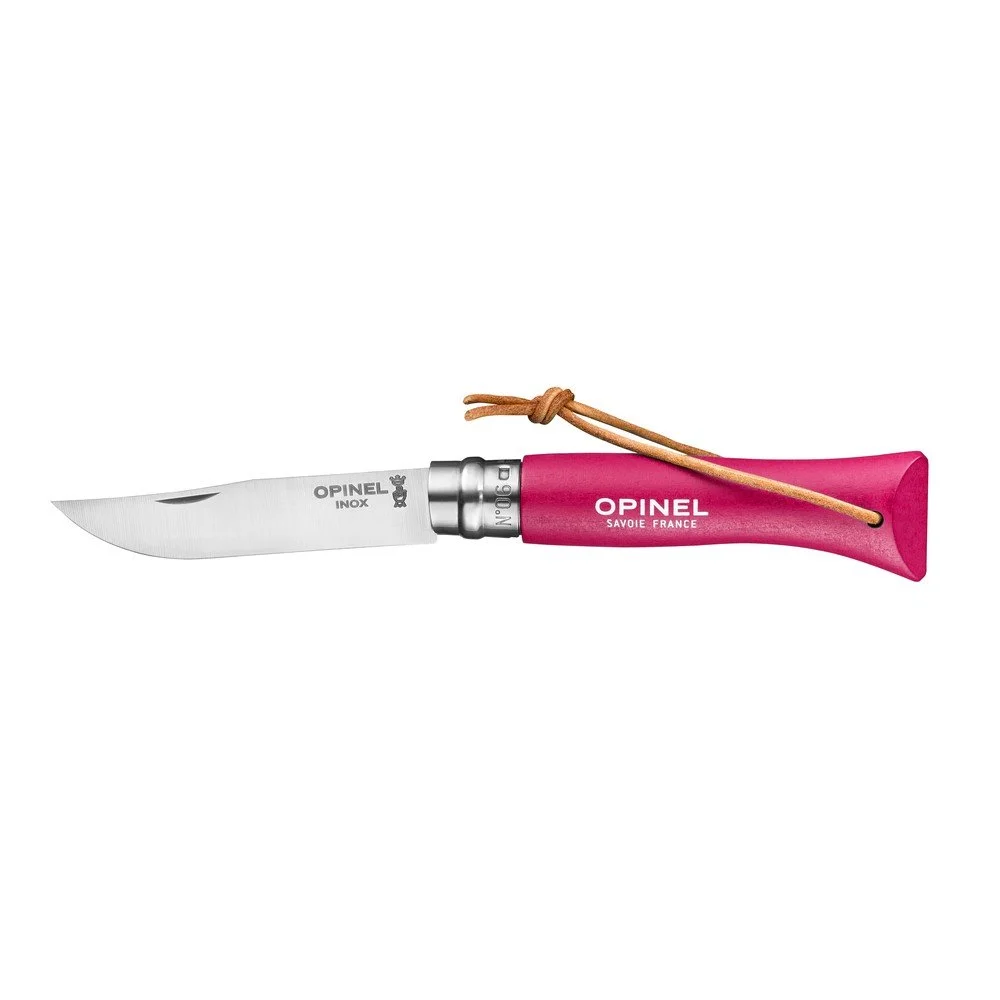 Jahodově červený zavírací nůž Opinel Trekking N°06 v:1282426