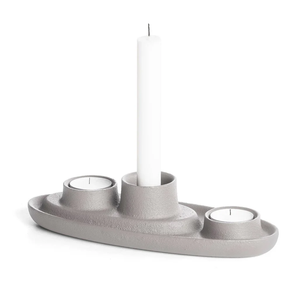 Světle šedý svícen EMKO Aye Aye Three Candles v:926230
