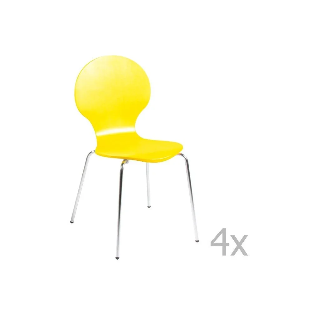 Sada 4 žlutých jídelních židlí Actona Marcus Dining Chair v:1035616