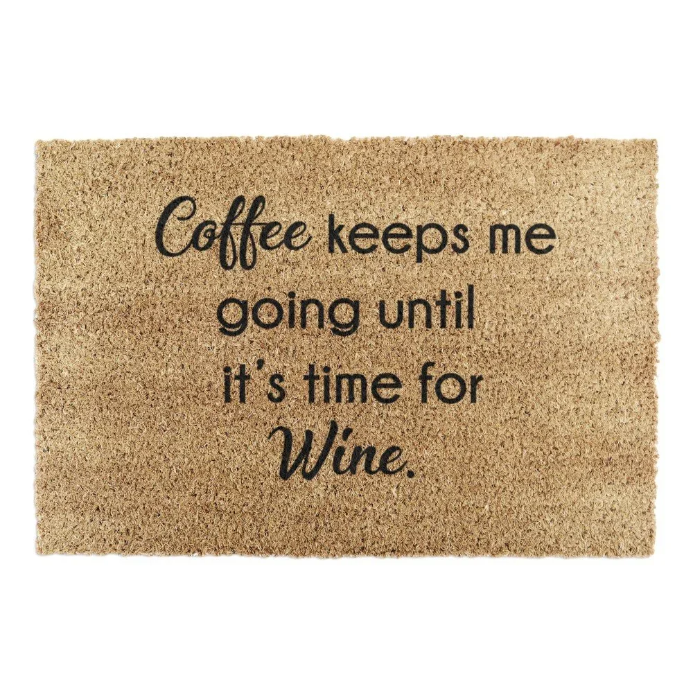 Rohožka z kokosového vlákna 40x60 cm Coffee Keeps Me Going – Artsy Doormats v:1235828