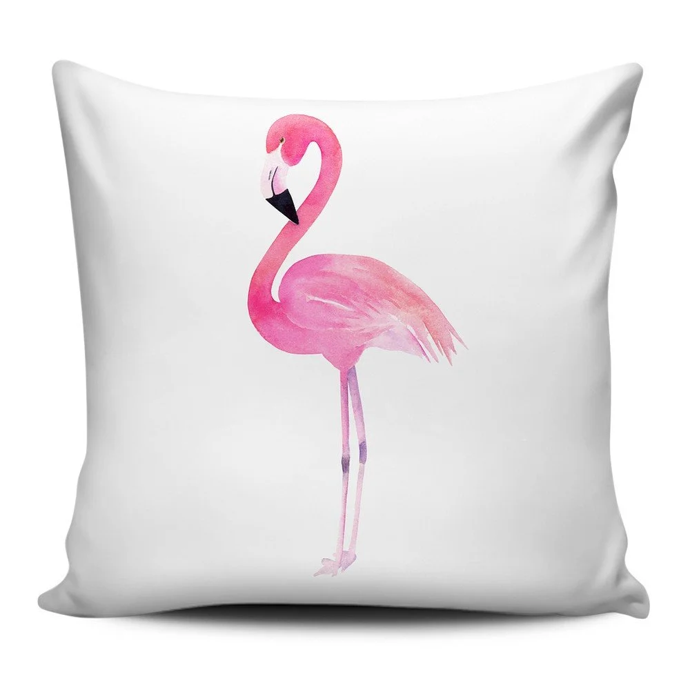 Polštář Home de Bleu Painted Flamingo, 43 x 43 cm v:872156