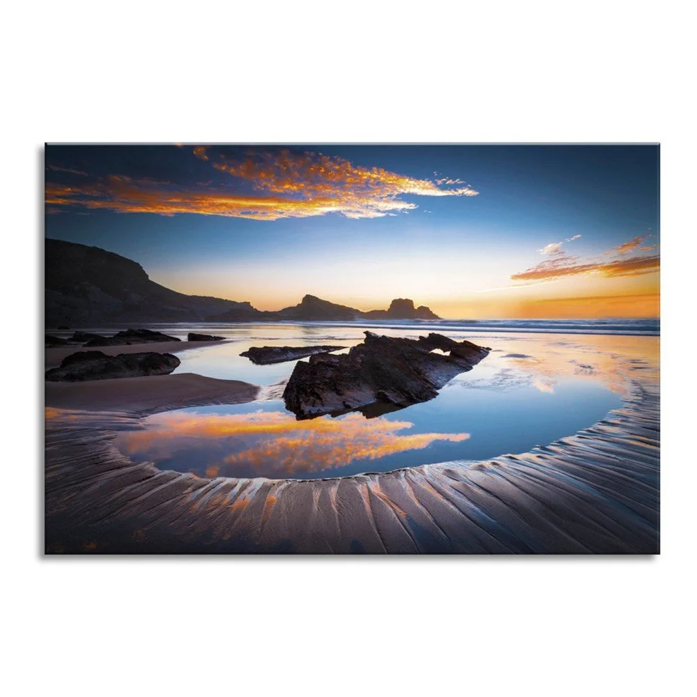Obraz Styler Glasspik Views Ocean Sunset, 80 x 120 cm v:1234286