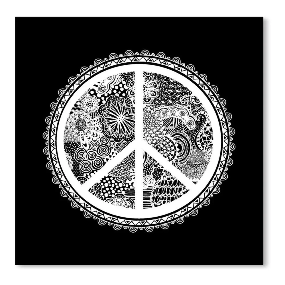 Černý plakát Americanflat Creative Peacemaker, 30 x 30 cm v:1158256
