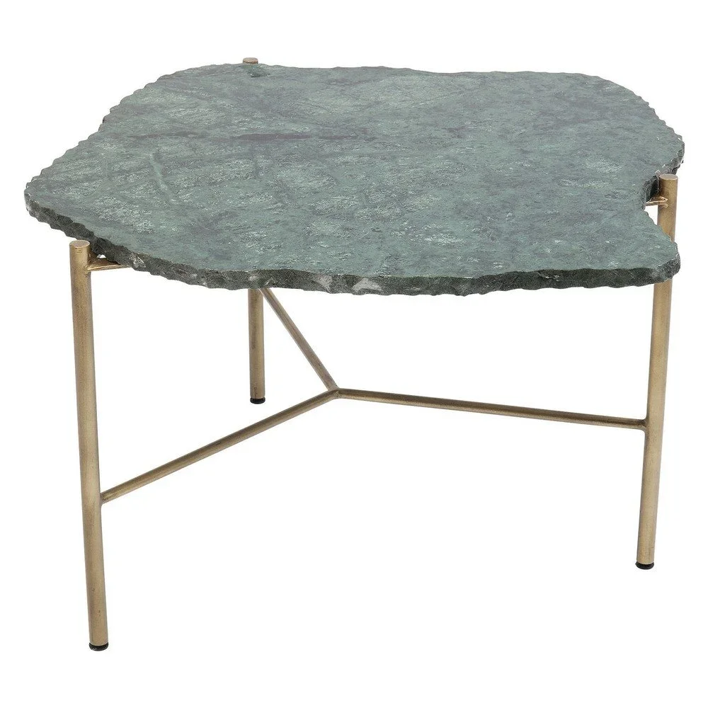 Zelený konferenční stolek s mramorovou deskou Kare Design Piedra, 76 x 72 cm v:1363791