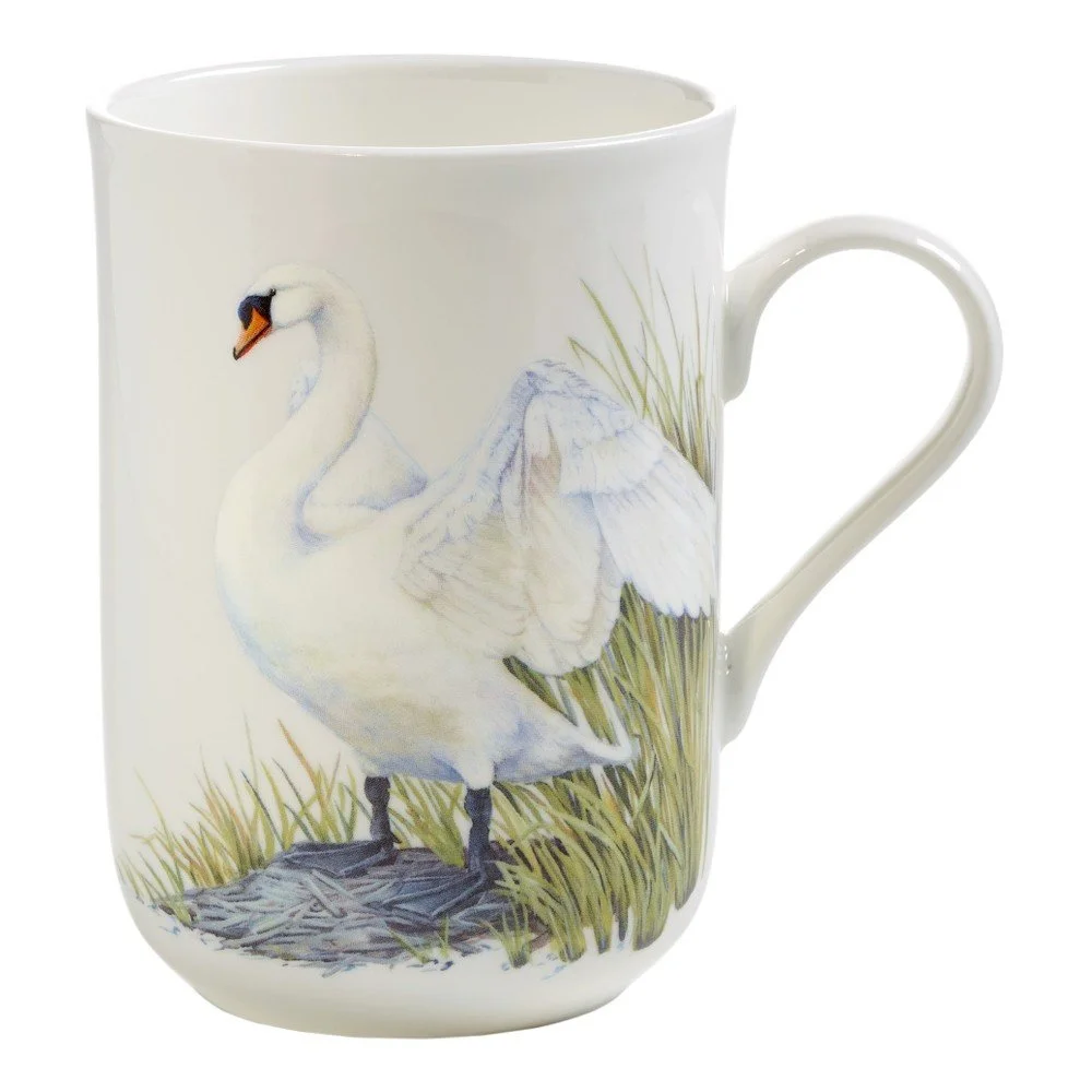 Hrnek z kostního porcelánu Maxwell & Williams Birds Swans, 330 ml v:1215686