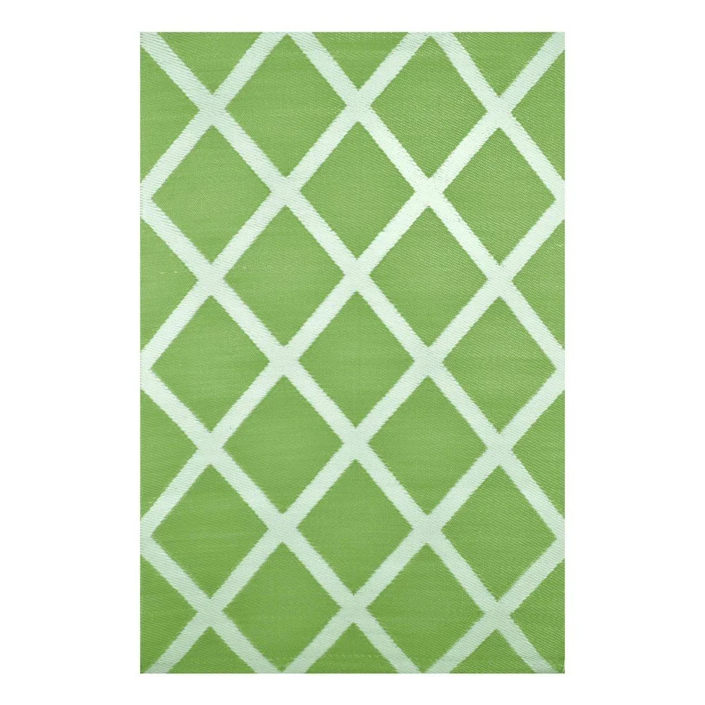Zelený oboustranný koberec vhodný i do exteriéru Green Decore Diamond, 90 x 150 cm v:853350