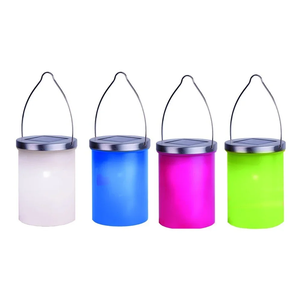 Sada 4 závěsných venkovních solárních luceren Star Trading Display Solar Lights Rainbow, výška 12,5 cm v:1338709